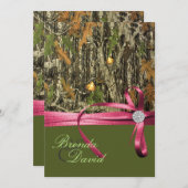 狩りの迷彩柄の結婚式招待状 招待状 (正面/裏面)