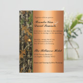 狩りの迷彩柄は結婚式招待状を残します 招待状 (スタンド正面)