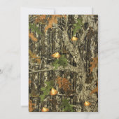 狩りの迷彩柄は結婚式招待状を残します 招待状 (裏面)