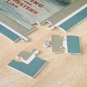 狩りの魚釣りポスタージグソーパズル ジグソーパズル (側面)