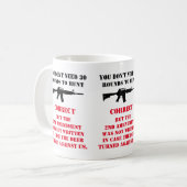 狩りのTシャツトラッカーHに30ラウンドは不要 コーヒーマグカップ (正面左)