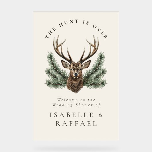 狩りはアントラエレガントーディアスタグヘッドの上結婚にある アクリルサイン (正面)