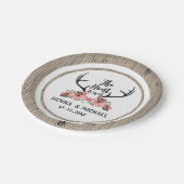 狩りはアントラー素朴フローラバーンウッド結婚ズ ペーパープレート (アングル)