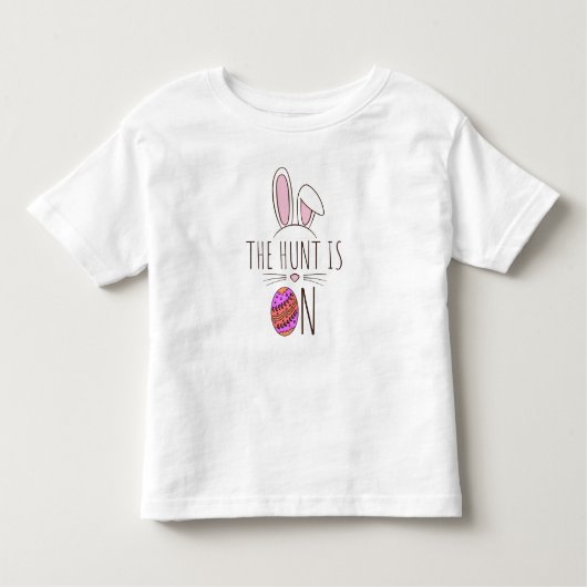 狩りはイースターエッグ狩りかわいいドードルバニー トドラーTシャツ (正面)