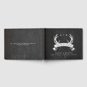 狩りはオパーソナライズされたバ結婚ーズゲストブック ゲストブック (全面)