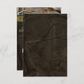 狩りはオーバー狩り迷彩柄ウェディングRSVPカード 出欠カード (正面/裏面)