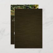 狩りはオーバー狩り迷彩柄ウェディングRSVPカード 出欠カード (正面/裏面)