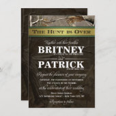 狩りはオーバー狩り迷彩柄結婚式招待状 招待状 (正面/裏面)