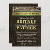 狩りはオーバー狩り迷彩柄結婚式招待状 招待状 (正面/裏面)