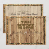 狩りはオーバー迷彩柄結婚式招待状 招待状 (正面/裏面)