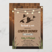 狩りはカップルのシャワー招待状を過ぎた 招待状 (正面/裏面)