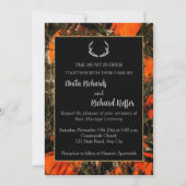 狩りはカモフラージュ結婚式招待状 招待状 (正面)