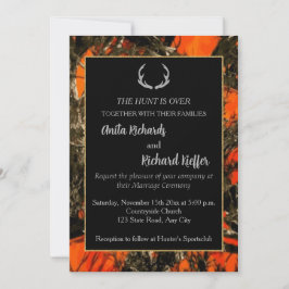 狩りはカモフラージュ結婚式招待状 招待状