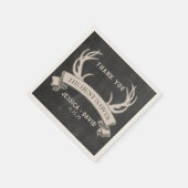 狩りはチョーク素朴ボードのナ結婚プキンス スタンダードカクテルナプキン (角)