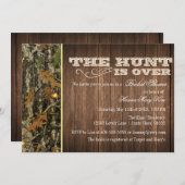狩りはブライダル·シャワーの招待を終えた 招待状 (正面/裏面)