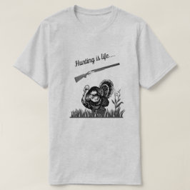 狩りはライフウッズトルコとショットガン Tシャツ