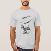 狩りはライフウッズバックとアーチェリーボウ Tシャツ (正面)