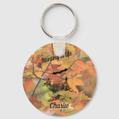 狩りはライフパーソナライズされた・バックとアーチェリー・ボウ キーホルダー (正面)