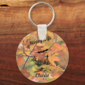 狩りはライフパーソナライズされた・バックとアーチェリー・ボウ キーホルダー (正面)