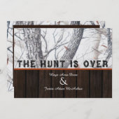 狩りは冬の迷彩柄の結婚式招待状にあります 招待状 (正面/裏面)