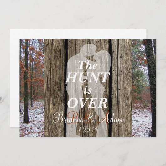 狩りは狩りのテーマの結婚式の招待にあります 招待状 (正面/裏面)