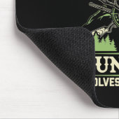 狩りは私の人生の多くの問題を解決する マウスパッド (コーナー)