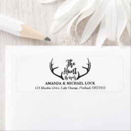 「狩りは終わった」アントラー結婚ズパーソナライズされた ラベル