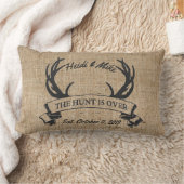 「狩りは終わった」ア素朴ントラーのカスタムウェディング ランバークッション (ブランケット)