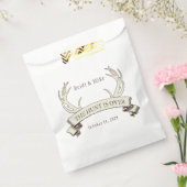 「狩りは終わった」カスタム素朴ウェディング フェイバーバッグ (封をした状態)