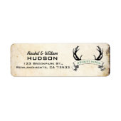 「狩りは終わった」素朴の結婚住所 シール (正面)