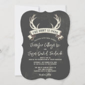 「狩りは終わり」なチョークボード結婚式 招待状 (正面)