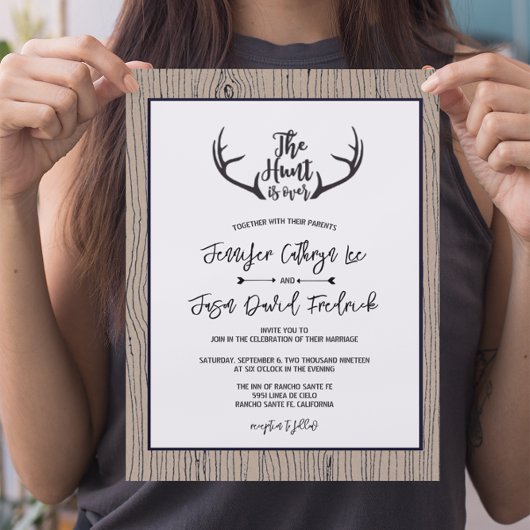 「狩りは終わり」なルーラルアンテイカの結婚式 招待状