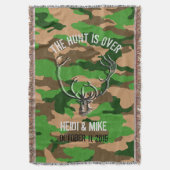 「狩りは終わり」の素朴カスタムウェディングプレゼント スローブランケット (正面縦)