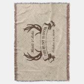 「狩りは終わり」の素朴カスタムウェディングプレゼント スローブランケット (正面縦)