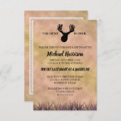 狩りは終わり 独身最後のパーティ 招待状 (正面/裏面)