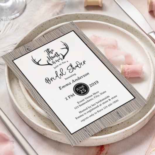 「狩りは終素朴わった結婚」 招待状