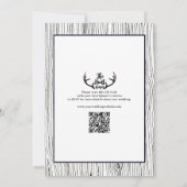 「狩りは終素朴わった」ウッドア結婚ントラー 招待状 (裏面)