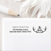 「狩りは終素朴了」アントラー白黒結婚 ラベル (インサイチュ)