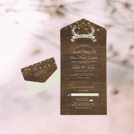 "狩りは終素朴了"アントラー結婚ストリングス オールインワン招待状