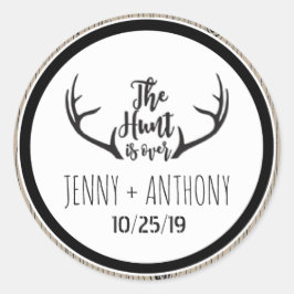 "狩りは終素朴了" Barnwood日付印を保存 ラウンドシール