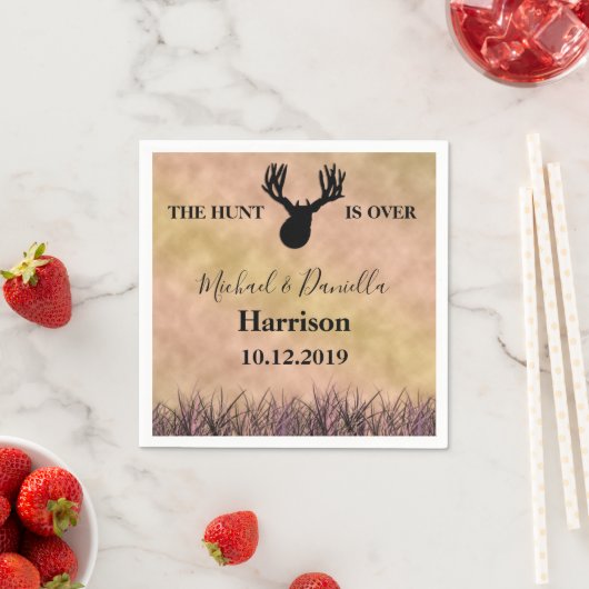 狩りは終結婚わった スタンダードカクテルナプキン (インサイチュ)