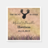 狩りは終結婚わった スタンダードカクテルナプキン (正面)