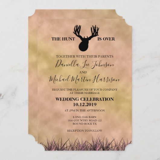狩りは終結婚わった 招待状 (正面/裏面)