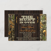 狩りは迷彩柄のブライダルシャワーの招待状にあります 招待状 (正面/裏面)