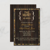 狩りは迷彩柄のブライダルシャワーの招待 招待状 (正面/裏面)