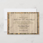 狩りは迷彩柄の結婚式招待状にあります 招待状 (裏面)