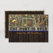 狩りは迷彩柄木結婚式招待状にあります 招待状 (正面/裏面)