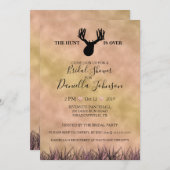 狩りは過結婚ブライダルシャワー 招待状 (正面/裏面)