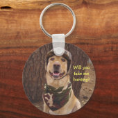 狩りは？ キーホルダー (正面)