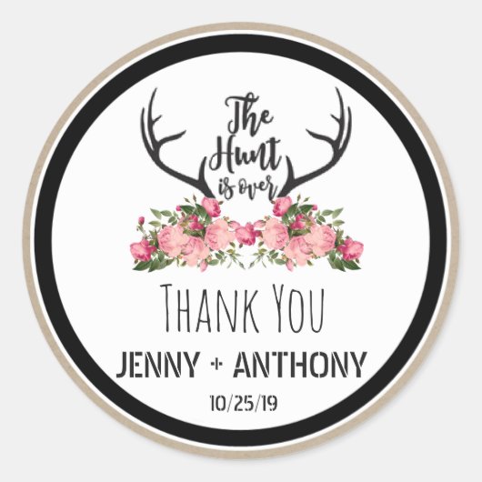 狩りはAntler上素朴のフローラありがとう ラウンドシール (正面)